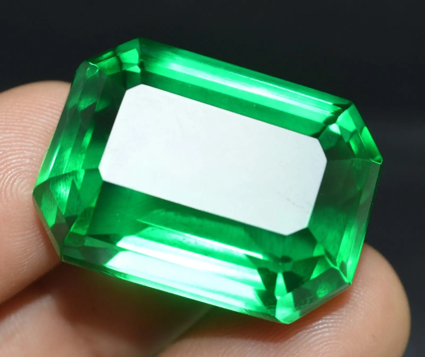114.00 Cts Natural Green Emerald Emerald Cut Certified Colombian Loose Gemstone ABC Jewelery