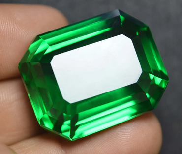114.00 Cts Natural Green Emerald Emerald Cut Certified Colombian Loose Gemstone ABC Jewelery