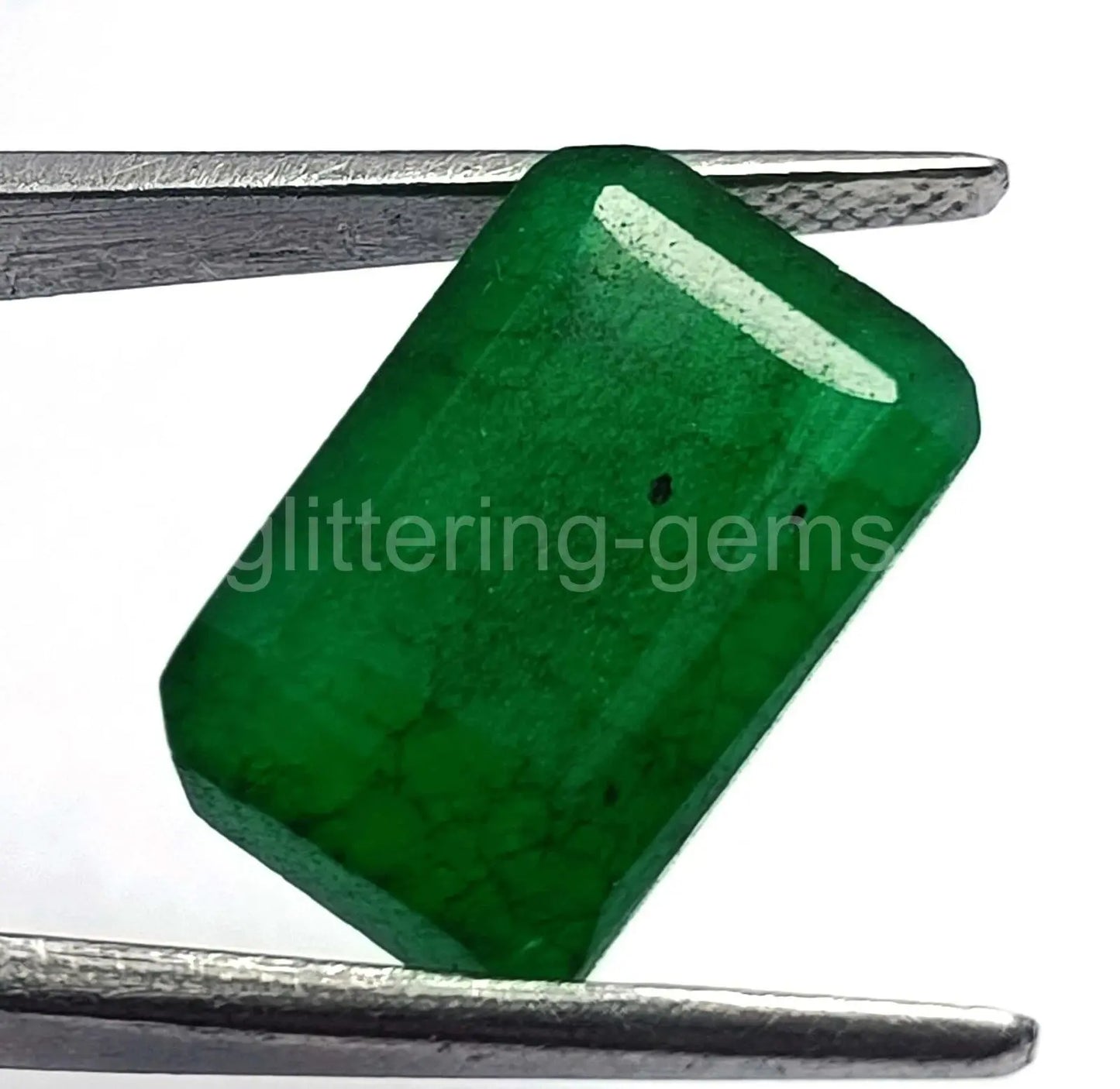 12.45 Ct Natural Zambian Emerald Emerald Cut Loose Gemstone IGL Certified " 5DOH ABC Jewelery