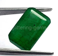 12.45 Ct Natural Zambian Emerald Emerald Cut Loose Gemstone IGL Certified " 5DOH ABC Jewelery