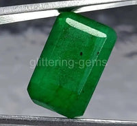 12.45 Ct Natural Zambian Emerald Emerald Cut Loose Gemstone IGL Certified " 5DOH ABC Jewelery