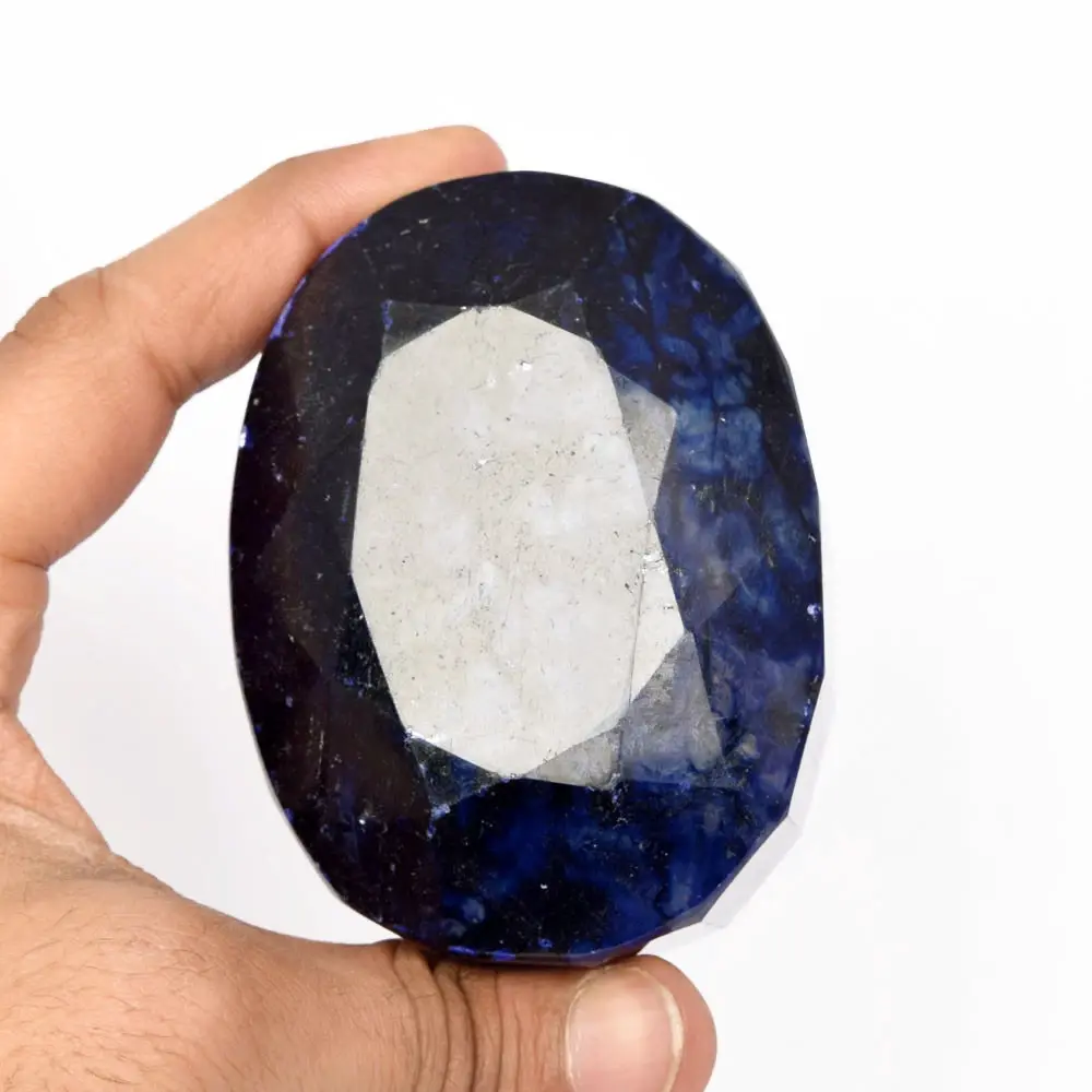 1400 Ct. Loose Natural Blue Sapphire, Oval Cut Certified Gemstone Collectible ABC Jewelery