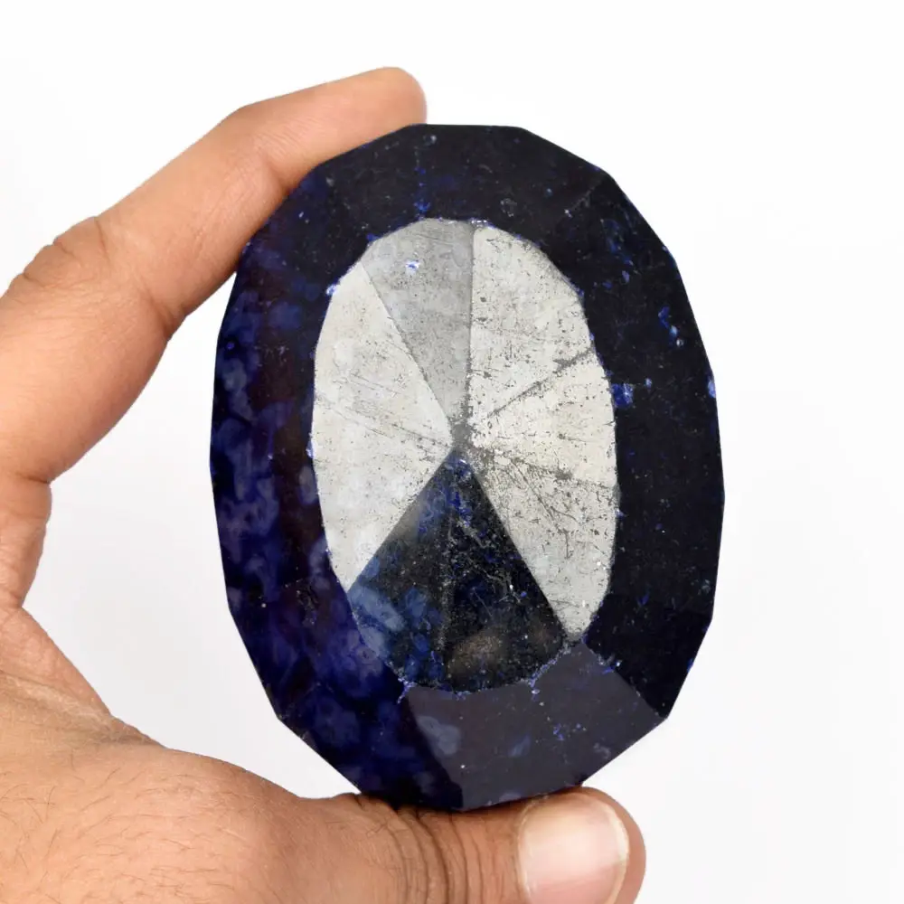 1400 Ct. Loose Natural Blue Sapphire, Oval Cut Certified Gemstone Collectible ABC Jewelery