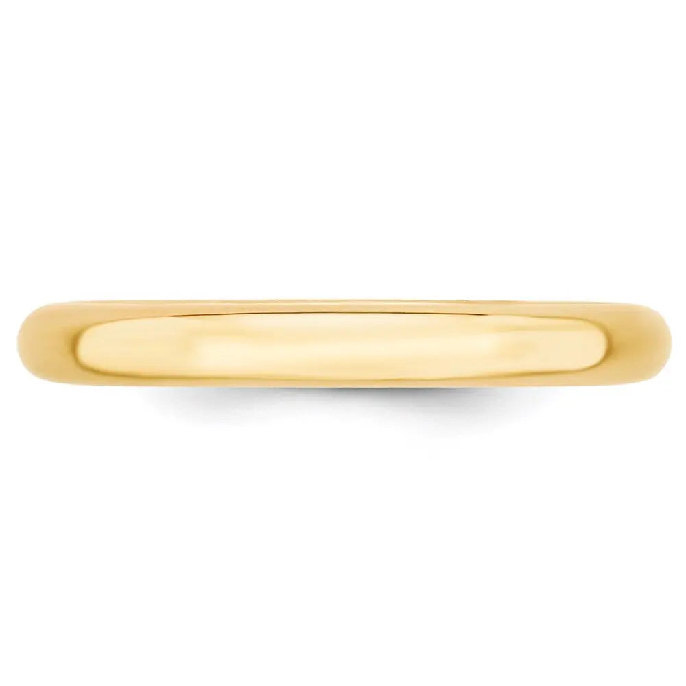 14KY 3mm Standard Comfort Fit Wedding Band Size 12