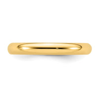 14KY 3mm Standard Comfort Fit Wedding Band Size 4