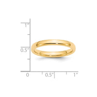 14KY 3mm Standard Comfort Fit Wedding Band Size 7