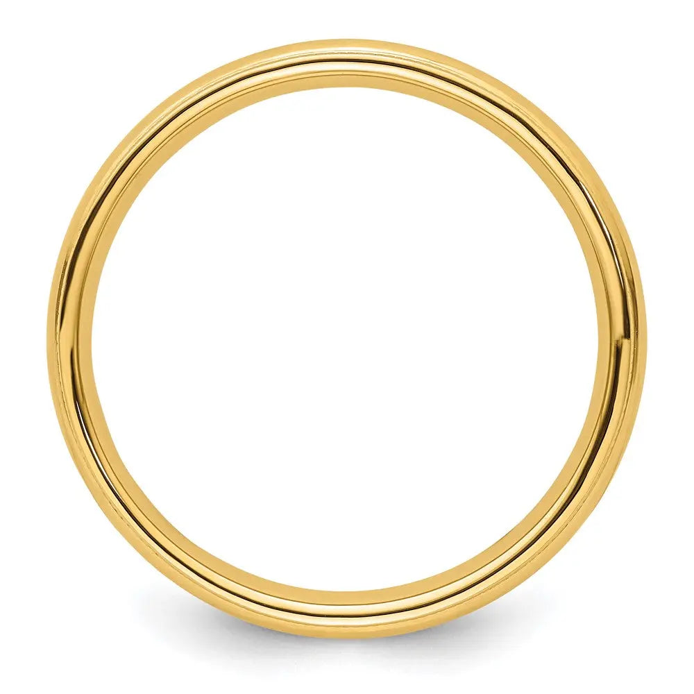 14KY 4mm Milgrain Comfort Fit Band Size 6