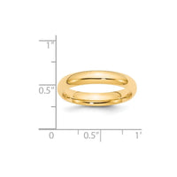 14KY 4mm Standard Comfort Fit Wedding Band Size 12