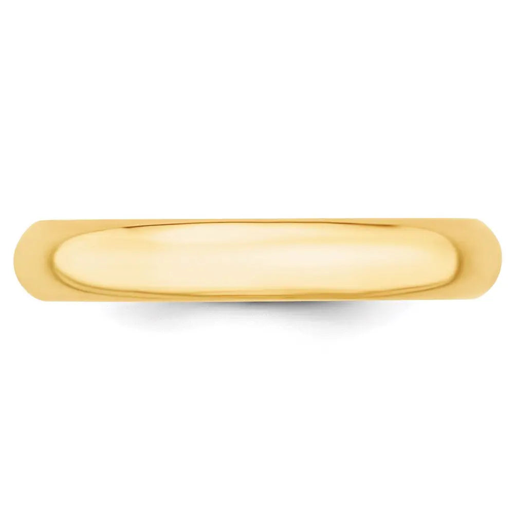 14KY 4mm Standard Comfort Fit Wedding Band Size 4