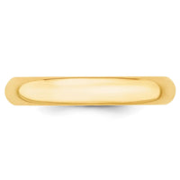 14KY 4mm Standard Comfort Fit Wedding Band Size 4