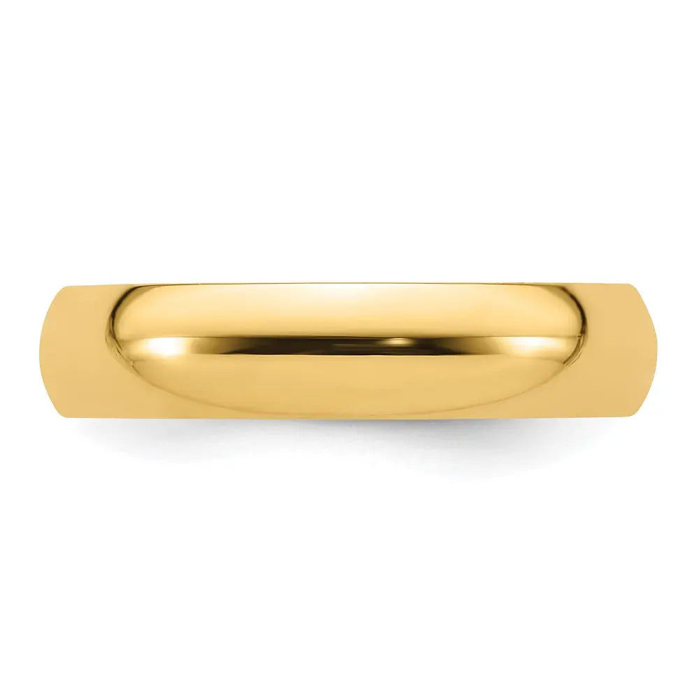 14KY 5mm Standard Comfort Fit Wedding Band Size 10