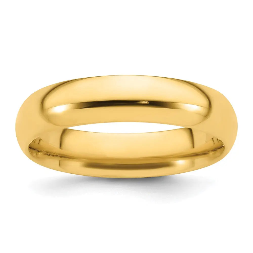 14KY 5mm Standard Comfort Fit Wedding Band Size 5