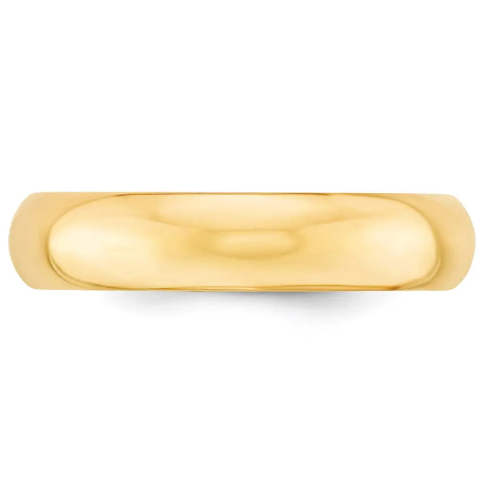 14KY 5mm Standard Comfort Fit Wedding Band Size 5