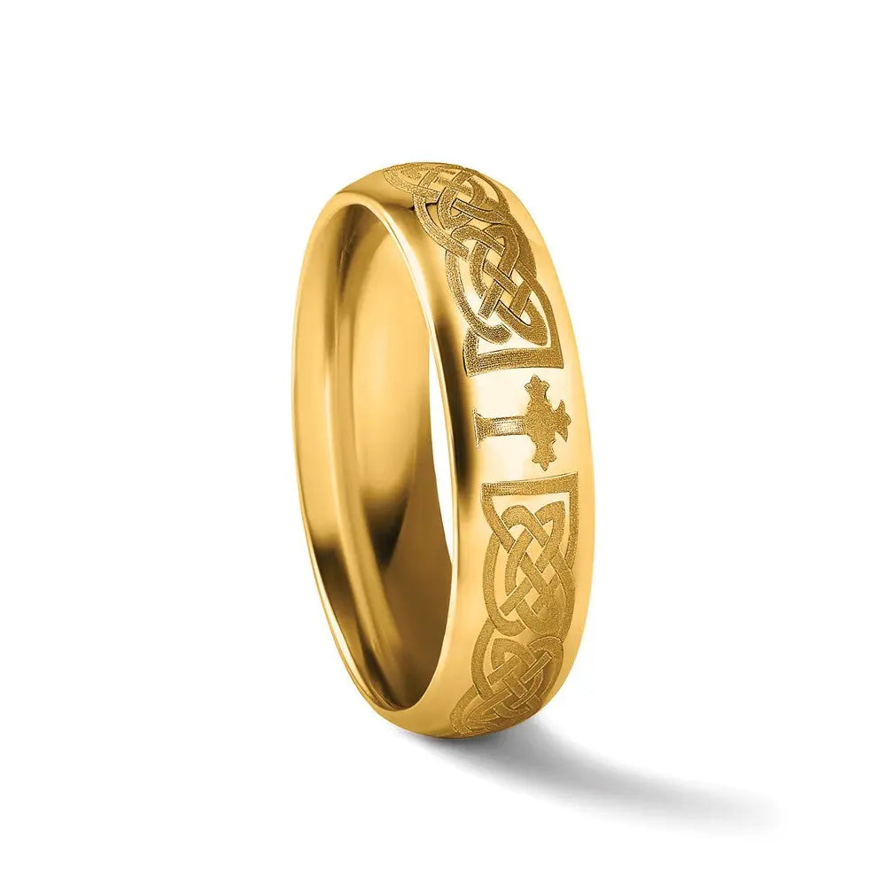 14KY 6mm Standard Comfort Fit Wedding Band Size 9