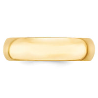 14KY 6mm Standard Comfort Fit Wedding Band Size 9