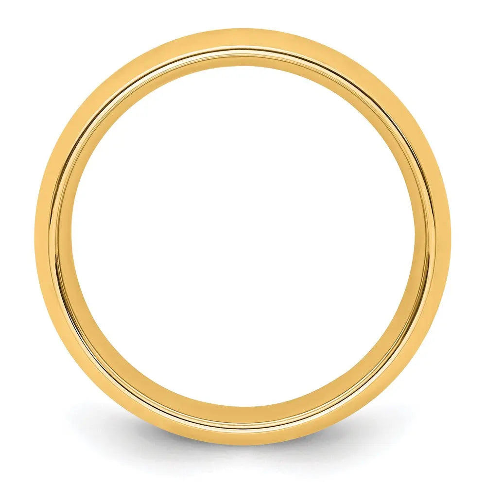 14KY 8mm Standard Comfort Fit Wedding Band Size 10