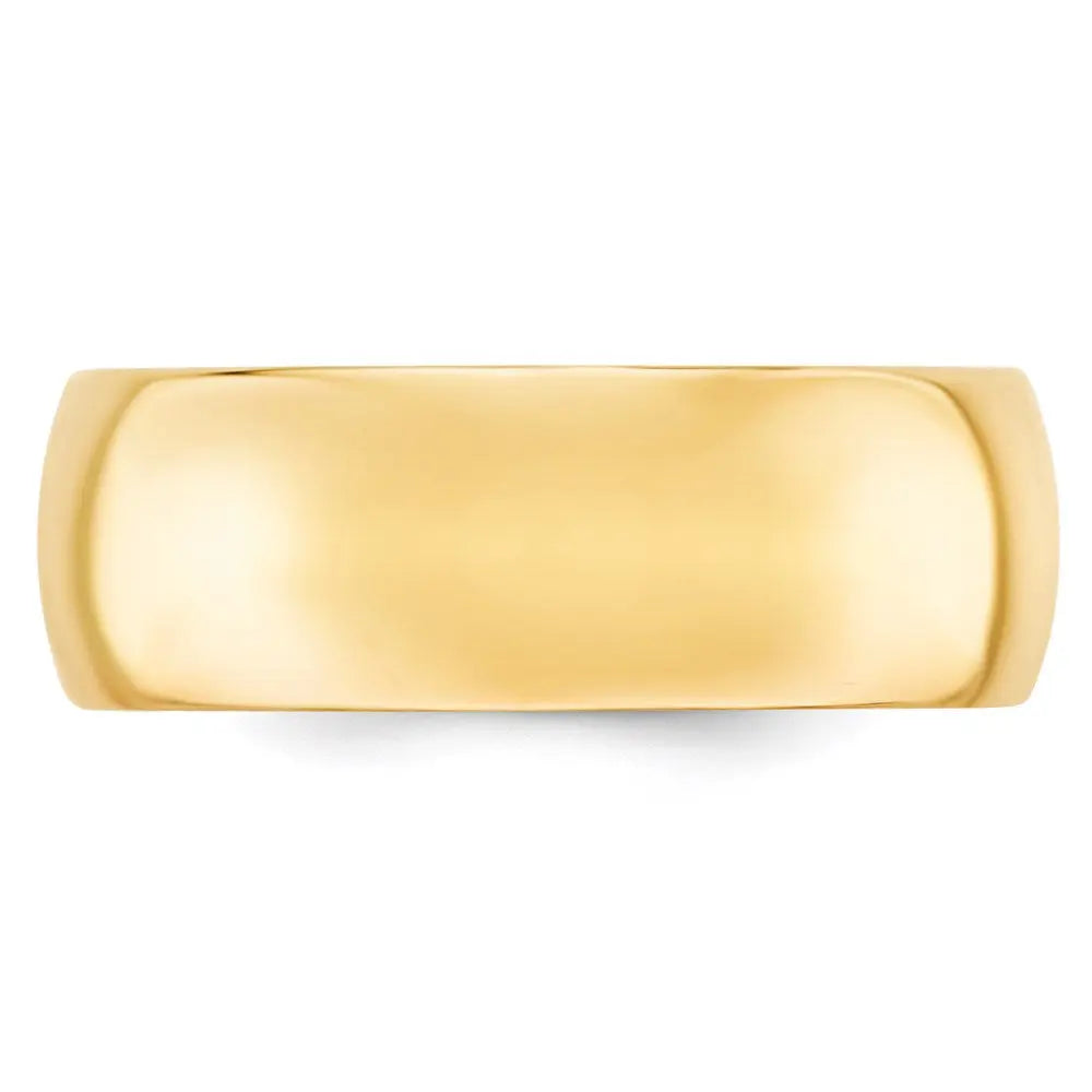 14KY 8mm Standard Comfort Fit Wedding Band Size 11