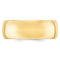 14KY 8mm Standard Comfort Fit Wedding Band Size 6