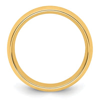 14KY 8mm Standard Comfort Fit Wedding Band Size 7