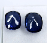 17.50 Ct Natural Kashmiri Blue Sapphire Cushion Certified Loose Gemstone Pair ABC Jewelery
