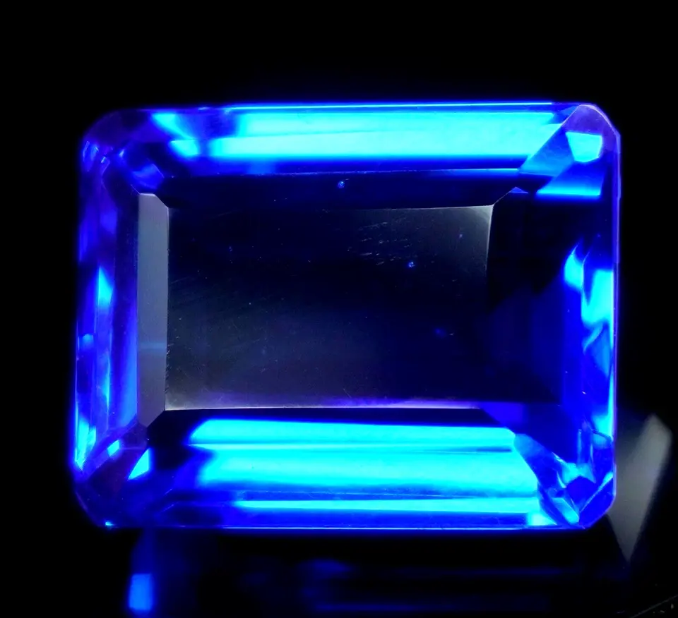 175 Ct Emerald Cut Natural EGL Certified Brazilian Blue Topaz Loose Gemstone ABC Jewelery