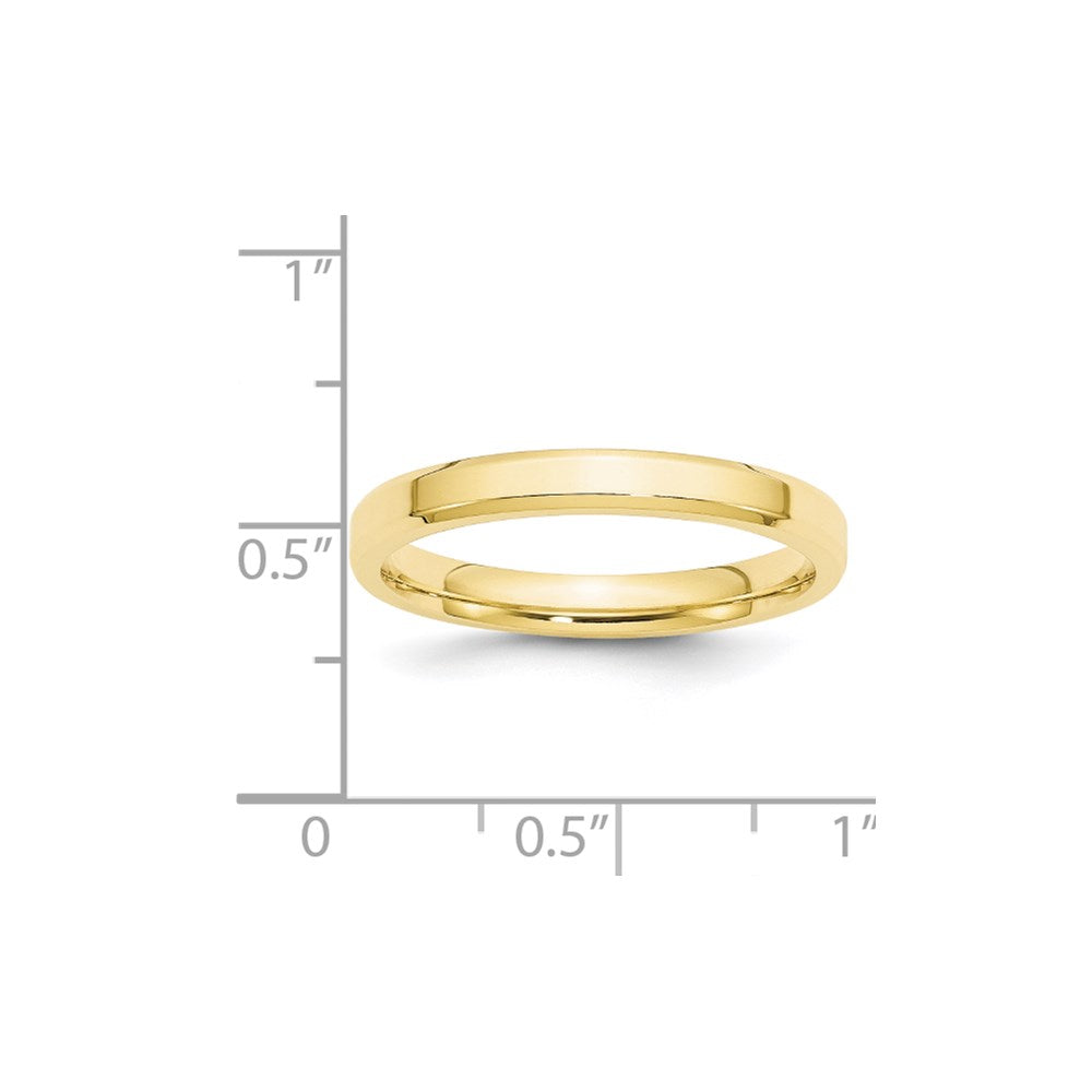 10KY 3mm Bevel Edge Comfort Fit Band Size 8