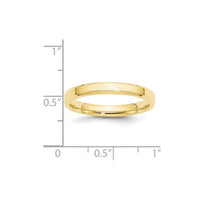 10KY 3mm Bevel Edge Comfort Fit Band Size 6