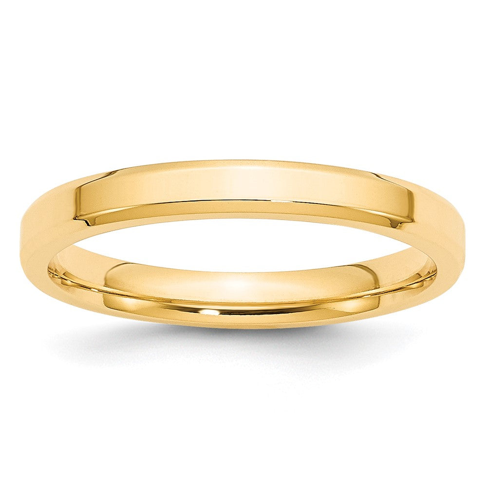 10KY 3mm Bevel Edge Comfort Fit Band Size 7.5
