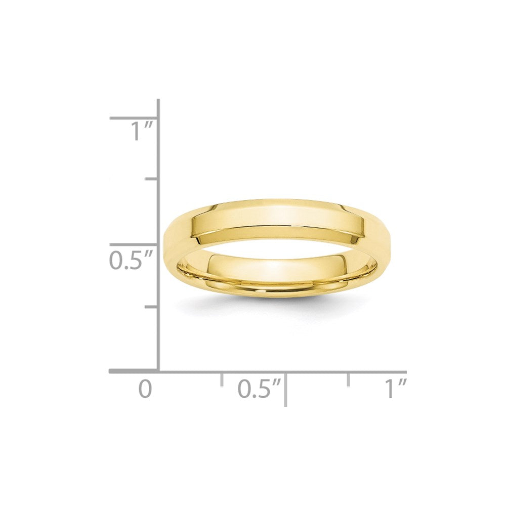 10KY 4mm Bevel Edge Comfort Fit Band Size 7