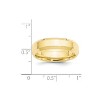 10KY 6mm Bevel Edge Comfort Fit Band Size 4
