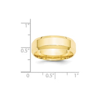 10KY 7mm Bevel Edge Comfort Fit Band Size 4