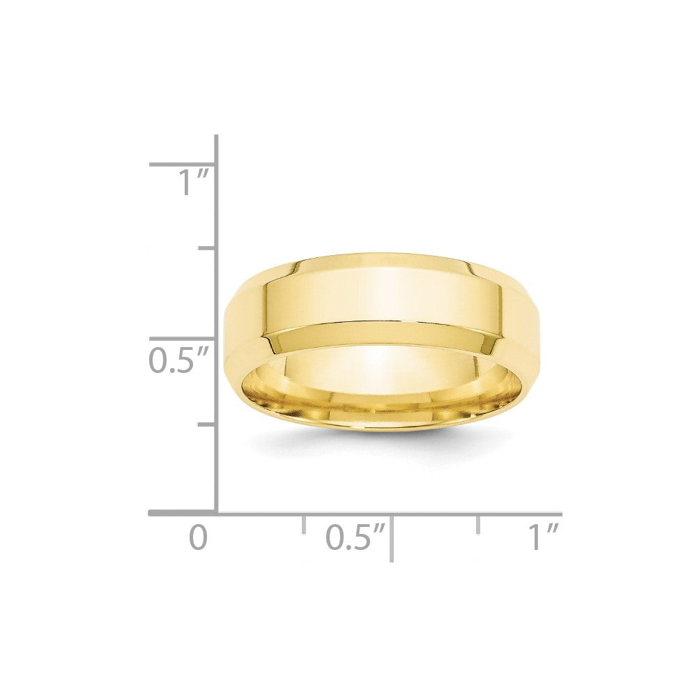 10KY 7mm Bevel Edge Comfort Fit Band Size 14