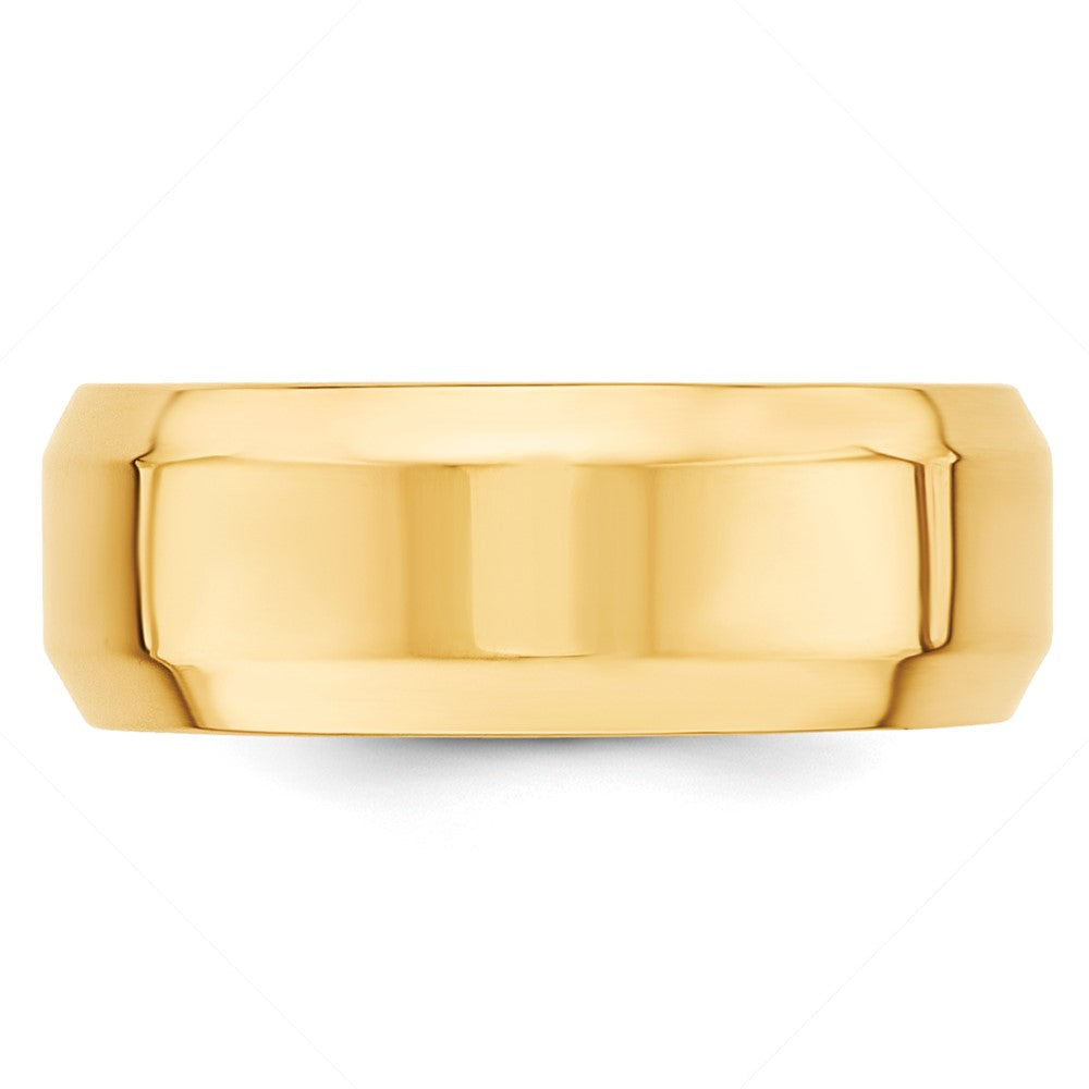 10KY 8mm Bevel Edge Comfort Fit Band Size 8