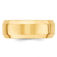 10KY 8mm Bevel Edge Comfort Fit Band Size 8