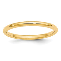 10KY 2mm Standard Comfort Fit Band Size 7