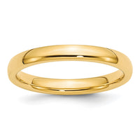 10KY 3mm Standard Comfort Fit Band Size 7