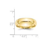 10KY 6mm Standard Comfort Fit Band Size 14