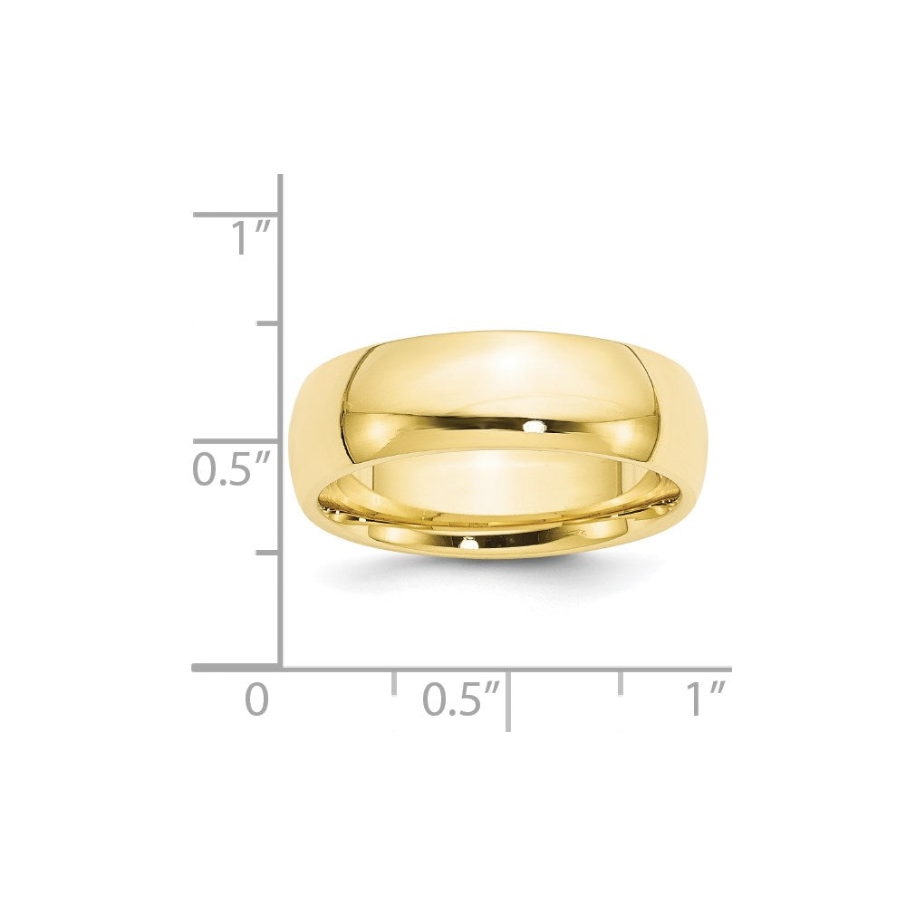 10KY 7mm Standard Comfort Fit Band Size 9.5