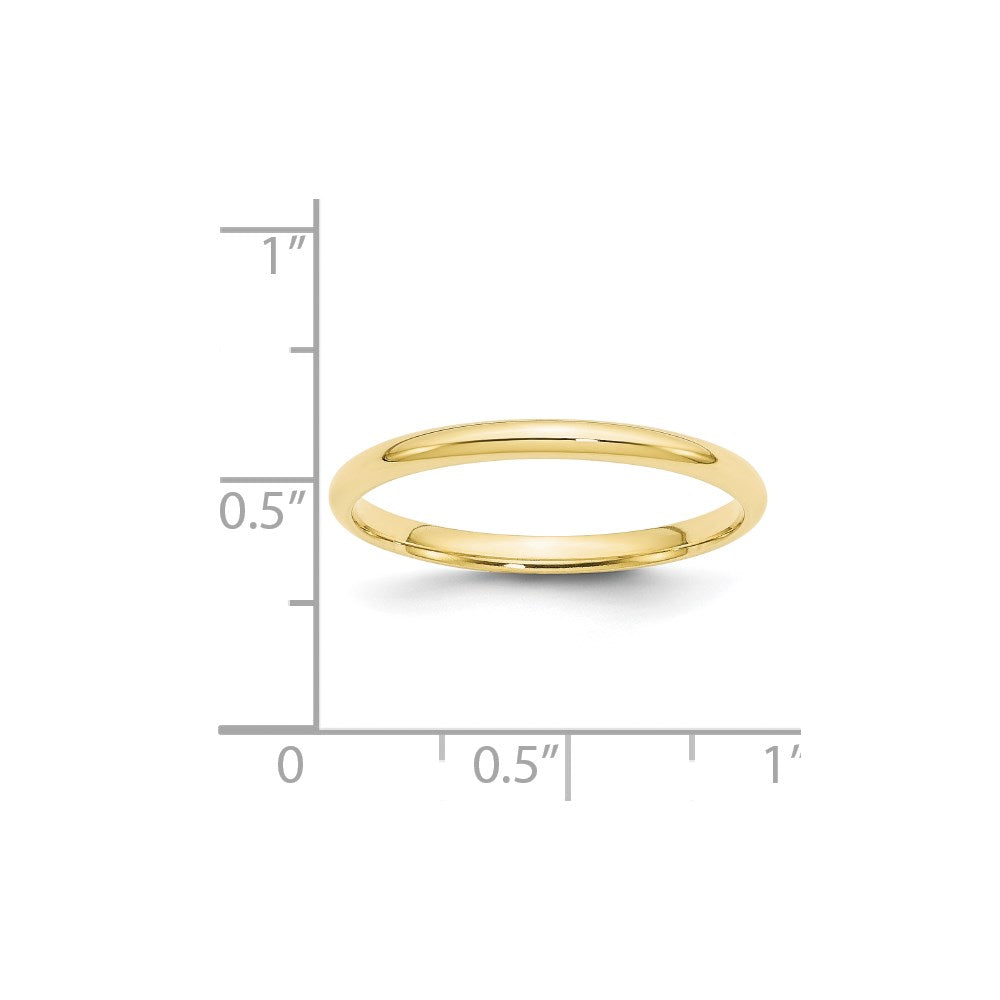 10KY 2mm LTW Comfort Fit Band Size 10.5