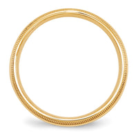 10KY 5mm Double Milgrain Comfort Fit Band Size 4