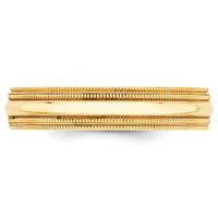 10KY 5mm Double Milgrain Comfort Fit Band Size 8