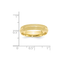 10KY 5mm Double Milgrain Comfort Fit Band Size 6