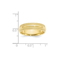 10KY 6mm Double Milgrain Comfort Fit Band Size 6.5