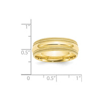 10KY 7mm Double Milgrain Comfort Fit Band Size 4