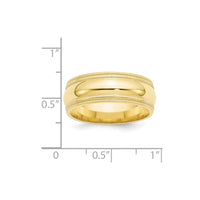 10KY 8mm Double Milgrain Comfort Fit Band Size 5