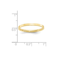 10KY 2mm Standard Flat Comfort Fit Band Size 7