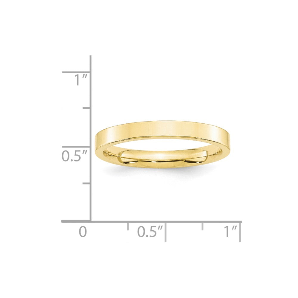 10KY 3mm Standard Flat Comfort Fit Band Size 5