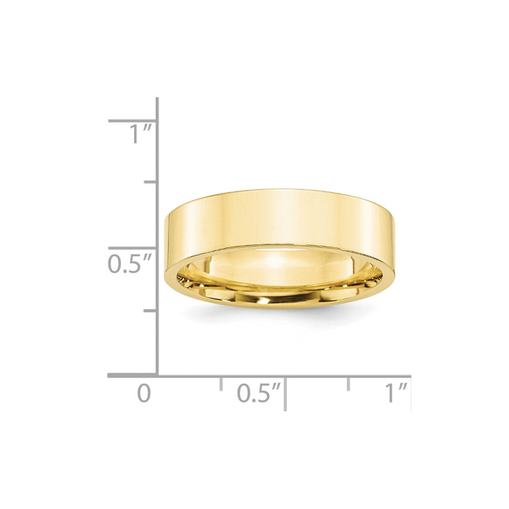 10KY 6mm Standard Flat Comfort Fit Band Size 5