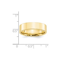10KY 6mm Standard Flat Comfort Fit Band Size 13.5