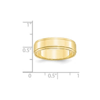 10KY 6mm Flat with Step Edge Band Size 6